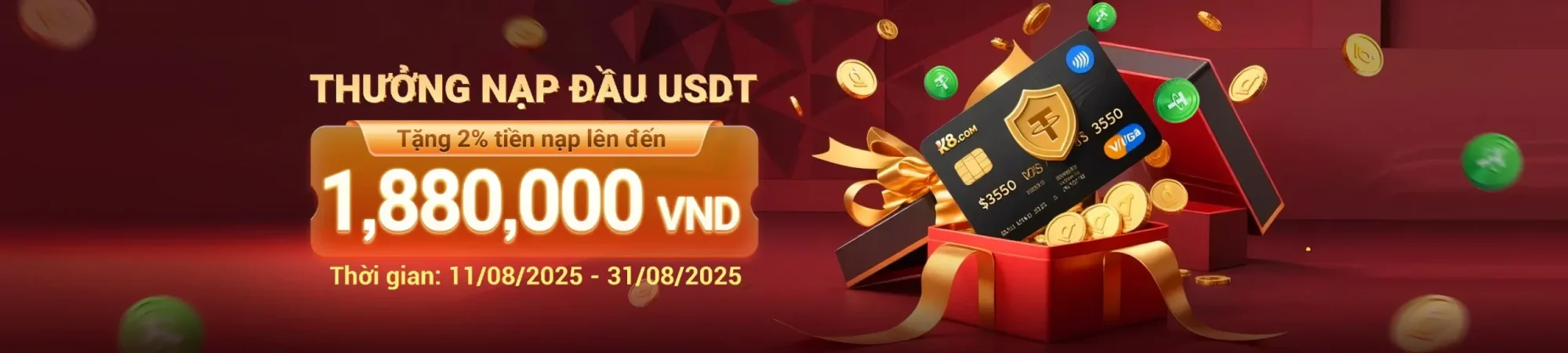 Thưởng nạp đầu bằng tiền điện tử