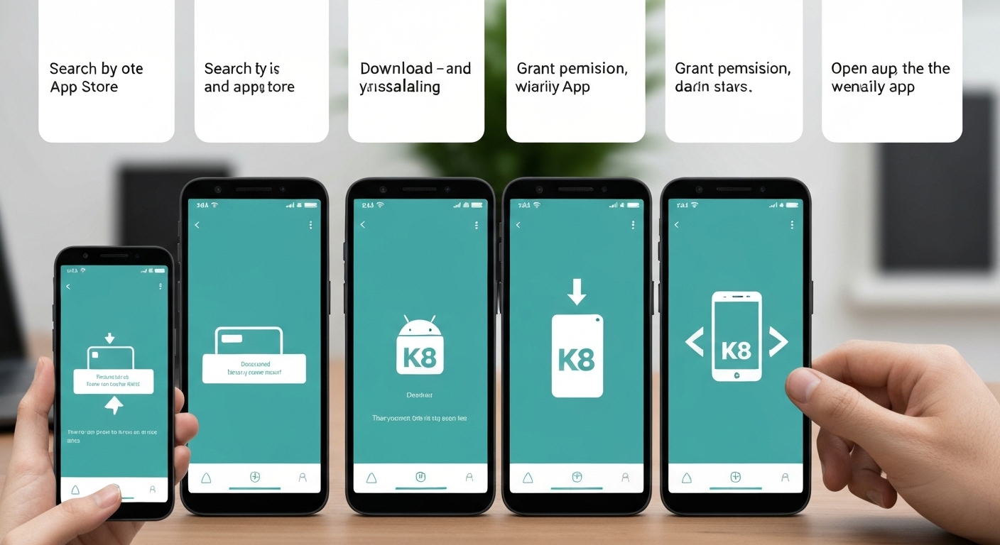 Hướng dẫn từng bước tải và cài đặt ứng dụng K8 trên hệ điều hành Android